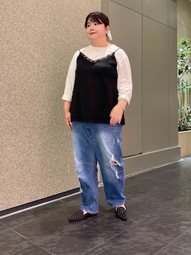 「H&M（エイチ・アンド・エム）のアイテム（パンツ）」を使った、ﾏﾁさん（レディース・158cm）の夏コーディネート