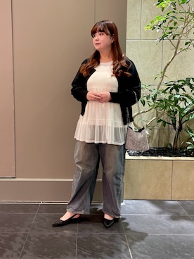 「EVOL（イーボル）のアイテム（バッグ）」を使った、ﾏﾁさん（レディース・158cm）の春コーディネート