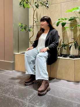 「H&M（エイチ・アンド・エム）のアイテム（ジャケット/アウター）」を使った、ﾏﾁさん（レディース・158cm）の秋コーディネート