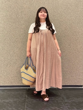 「EVOL（イーボル）のアイテム」を使った、ﾏﾁさん（レディース・158cm）の夏コーディネート