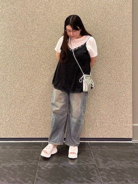 「スポサン」｜ﾏﾁさん（レディース・158cm）の夏コーディネート