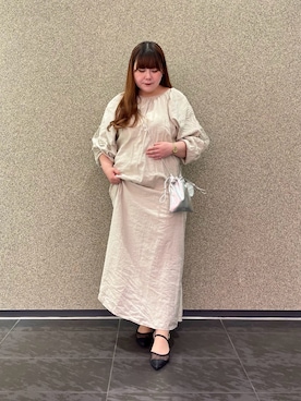 「H&M（エイチ・アンド・エム）のアイテム（ワンピース/ドレス）」を使った、ﾏﾁさん（レディース・158cm）の春コーディネート