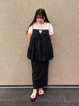 「GU（ジーユー）のアイテム（キャミソール）」を使った、ﾏﾁさん（レディース・158cm）の夏コーディネート