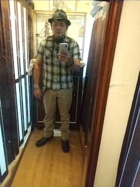 「CA4LA（カシラ）のアイテム」を使った、heekoo.bukooさん（メンズ・166cm）の春コーディネート