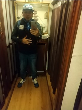 「Lee（リー）のアイテム」を使った、heekoo.bukooさん（メンズ・166cm）の冬コーディネート