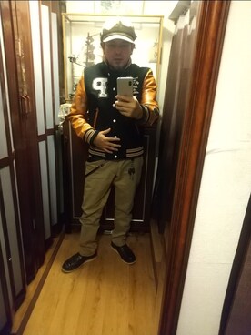 「アイテム（キャスケット）」を使った、heekoo.bukooさん（メンズ・166cm）の冬コーディネート