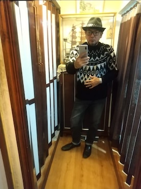 「CA4LA（カシラ）のアイテム」を使った、heekoo.bukooさん（メンズ・166cm）の冬コーディネート