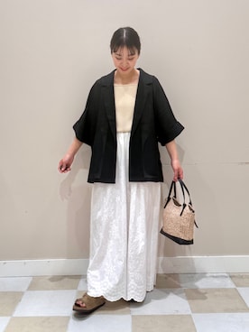 「かぐれ（カグレ）のアイテム」を使った、おすみさん（レディース・152cm）の夏コーディネート