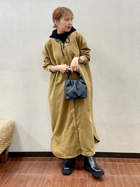 「ITEMS URBANRESEARCH（アイテムズ アーバンリサーチ）のアイテム（ニットキャップ/ビーニー）」を使った、おすみさん（レディース・152cm）の秋コーディネート