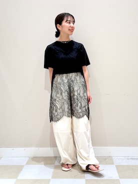 「シアートップス」｜おすみさん（レディース・152cm）の夏コーディネート
