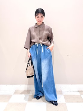 「RODE SKO（ロデスコ）のアイテム」を使った、おすみさん（レディース・152cm）の夏コーディネート