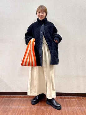 「マイベストコーデ2022」｜「アイテム（ブルゾン）」を使った、おすみさん（レディース・152cm）の冬コーディネート