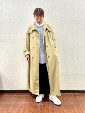 「アイテム（トレンチコート）」を使った、おすみさん（レディース・152cm・20代）の春コーディネート