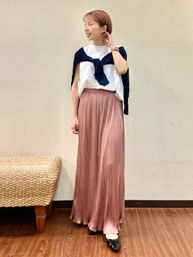 「ameme（アメメ）のアイテム」を使った、おすみさん（レディース・152cm）の夏コーディネート