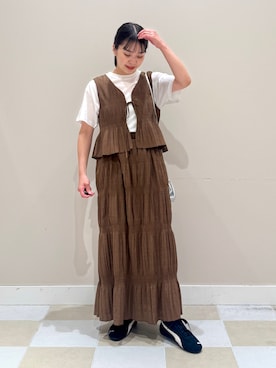 「KBF（ケイビーエフ）のアイテム（ジャケット/アウター）」を使った、おすみさん（レディース・152cm）の夏コーディネート