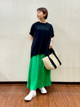 「CONVERSE ADDICT（コンバースアディクト）のアイテム」を使った、おすみさん（レディース・152cm）の夏コーディネート