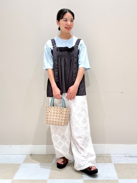 「RODE SKO（ロデスコ）のアイテム」を使った、おすみさん（レディース・152cm）の夏コーディネート