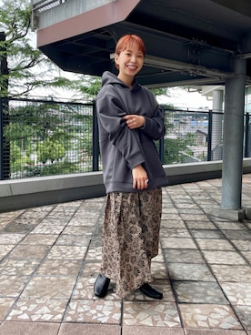 「アイテム（パーカー）」を使った、おすみさん（レディース・152cm・20代）の秋コーディネート