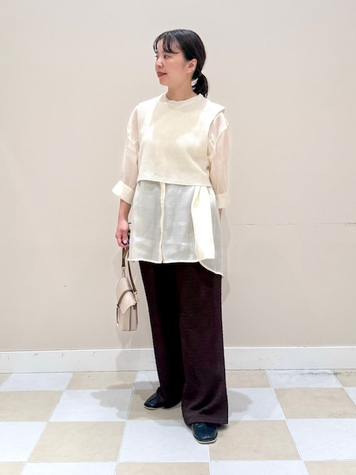 セール】ニットベストドッキングシャツ（シャツ/ブラウス）｜ITEMS