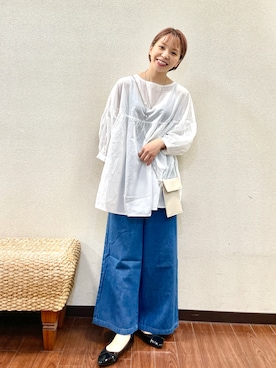 「ameme（アメメ）のアイテム」を使った、おすみさん（レディース・152cm）の夏コーディネート