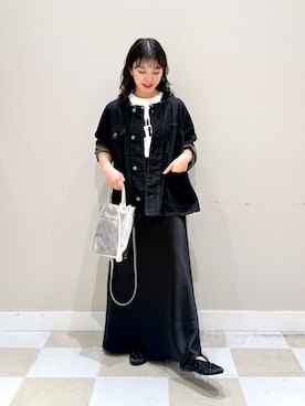 「アイテム（バレエシューズ）」を使った、おすみさん（レディース・152cm）の秋コーディネート