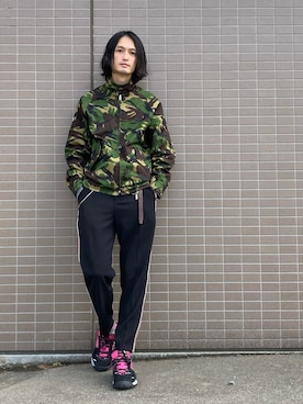 「Jordan」｜「アイテム（スラックス）」を使った、君嶋麻耶さん（メンズ・176cm）の春コーディネート