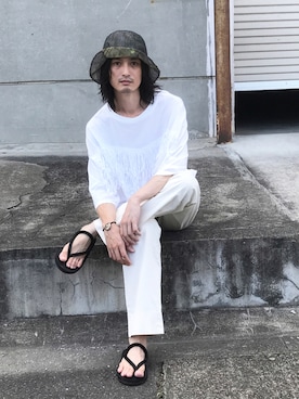 君嶋麻耶さん(メンズ・176cm)の夏コーディネート