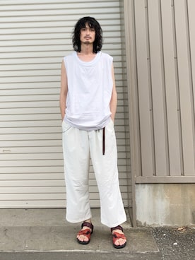 君嶋麻耶さん(メンズ・176cm)の夏コーディネート