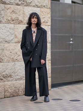 君嶋麻耶さん（メンズ・176cm）の冬コーディネート