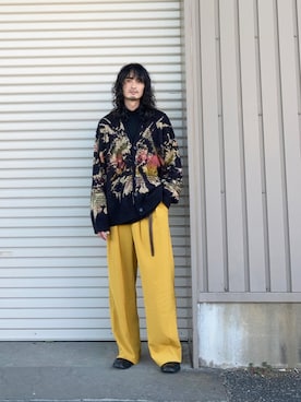君嶋麻耶さん（メンズ・176cm）の冬コーディネート