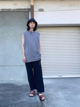 「N.HOOLYWOOD（N.ハリウッド）のアイテム（トップス）」を使った、君嶋麻耶さん（メンズ・176cm）の夏コーディネート