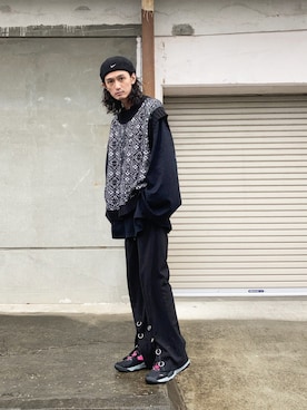 君嶋麻耶さん(メンズ・176cm)の秋コーディネート