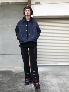 君嶋麻耶さん(メンズ・176cm)の冬コーディネート