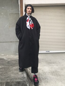 君嶋麻耶さん（メンズ・176cm）の冬コーディネート