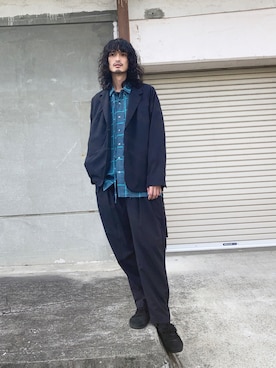 「SHAREEF（シャリーフ）のアイテム」を使った、君嶋麻耶さん（メンズ・176cm）の秋コーディネート