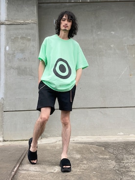 「Y-3（ワイスリー）のアイテム」を使った、君嶋麻耶さん（メンズ・176cm）の夏コーディネート