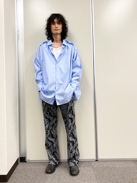 「N.HOOLYWOOD（N.ハリウッド）のアイテム（トップス）」を使った、君嶋麻耶さん（メンズ・176cm）の夏コーディネート