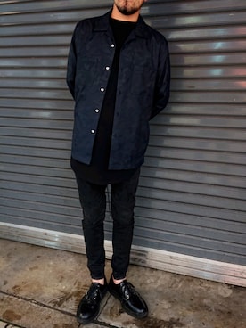 「A4A（エーフォーエー）のA4A/エーフォーエー/40s強撚糸ラウンドTシャツ（Tシャツ/カットソー）」を使った、神田潔さん（メンズ・175cm）の夏コーディネート