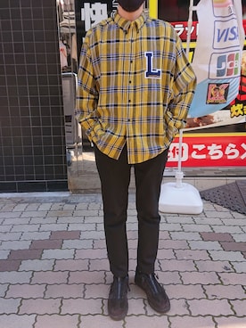 「B'2nd（ビーセカンド）のアイテム（スラックス）」を使った、神田潔さん（メンズ・175cm）の冬コーディネート