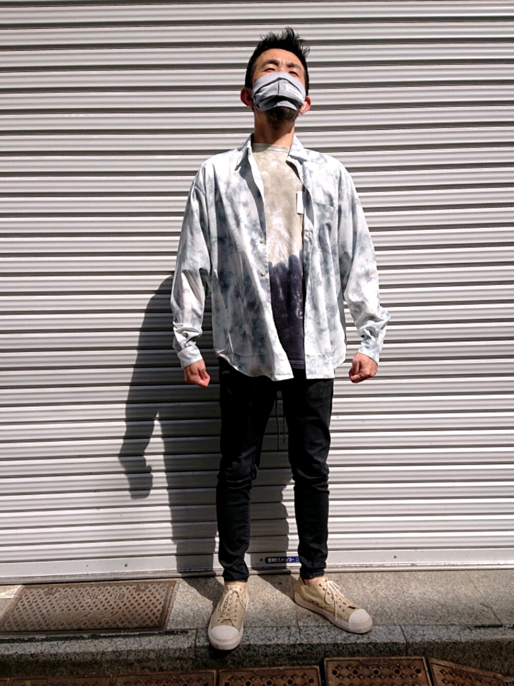 LUSOR（ルーソル）の「LUSOR（ルーソル）75サテン大理石シャツ（シャツ