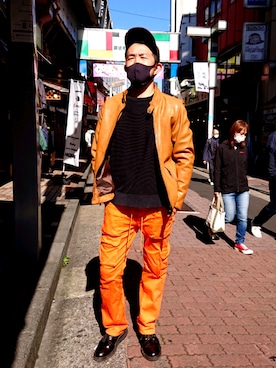 神田潔さん（メンズ・175cm）の秋コーディネート