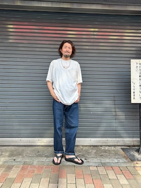 「OOFOS（ウーフォス）のアイテム」を使った、神田潔さん（骨格ナチュラル・メンズ・173cm）の夏コーディネート
