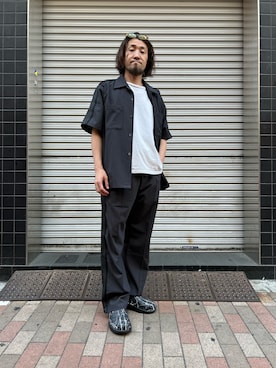 「OOFOS（ウーフォス）のアイテム」を使った、神田潔さん（骨格ナチュラル・メンズ・173cm）の夏コーディネート