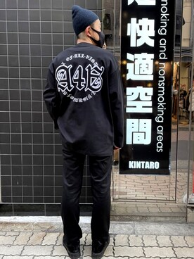 「B'2nd（ビーセカンド）のアイテム（スラックス）」を使った、神田潔さん（メンズ・175cm）の冬コーディネート