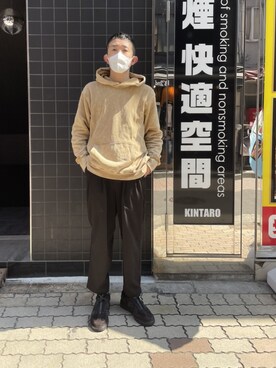 「おとなコーデ」｜「アイテム（パーカー）」を使った、神田潔さん（メンズ・175cm）の春コーディネート