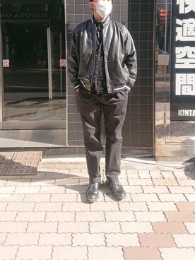 「LUSOR（ルーソル）のアイテム（ジャケット/アウター）」を使った、神田潔さん（メンズ・175cm）の冬コーディネート