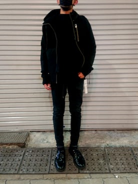 「おとなコーデ」｜「アイテム（パーカー）」を使った、神田潔さん（メンズ・175cm）の冬コーディネート