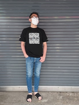 「surt（サート）のアイテム」を使った、神田潔さん（メンズ・175cm）の夏コーディネート