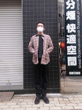 「B'2nd（ビーセカンド）のアイテム（スラックス）」を使った、神田潔さん（メンズ・175cm）の春コーディネート
