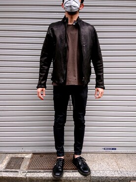 神田潔さん（メンズ・175cm）の秋コーディネート